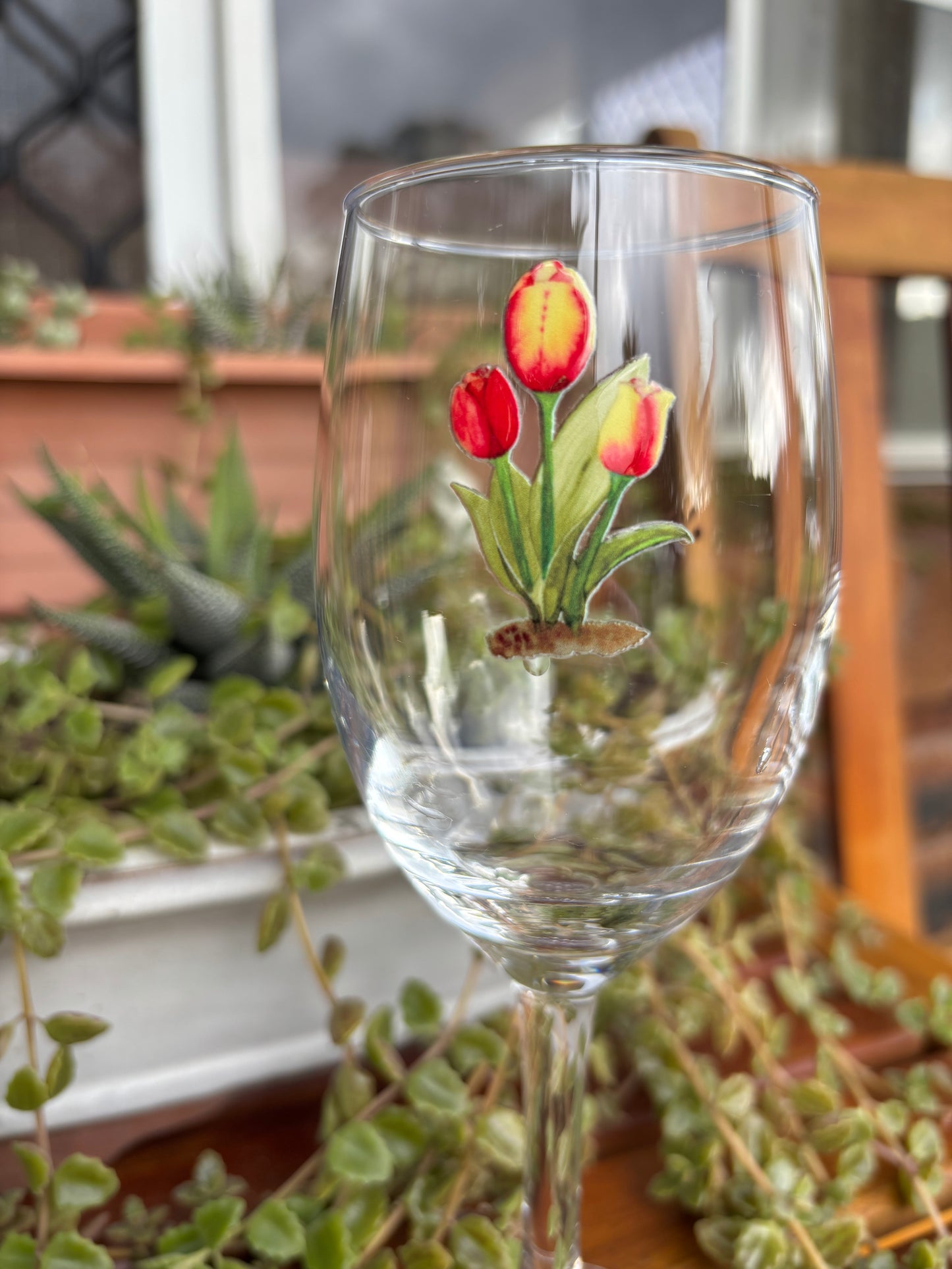 Red Tulips UV Transfer Sticker