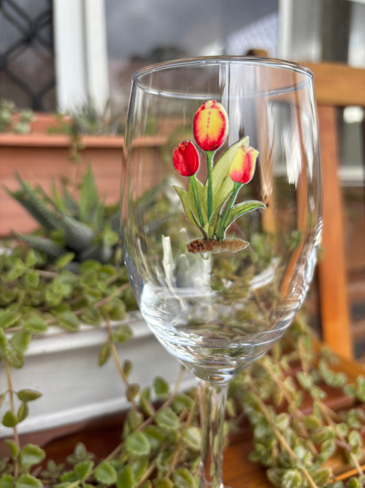 Red Tulips UV Transfer Sticker