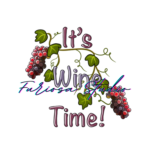 It's Wine Time! UV Transfer Sticker